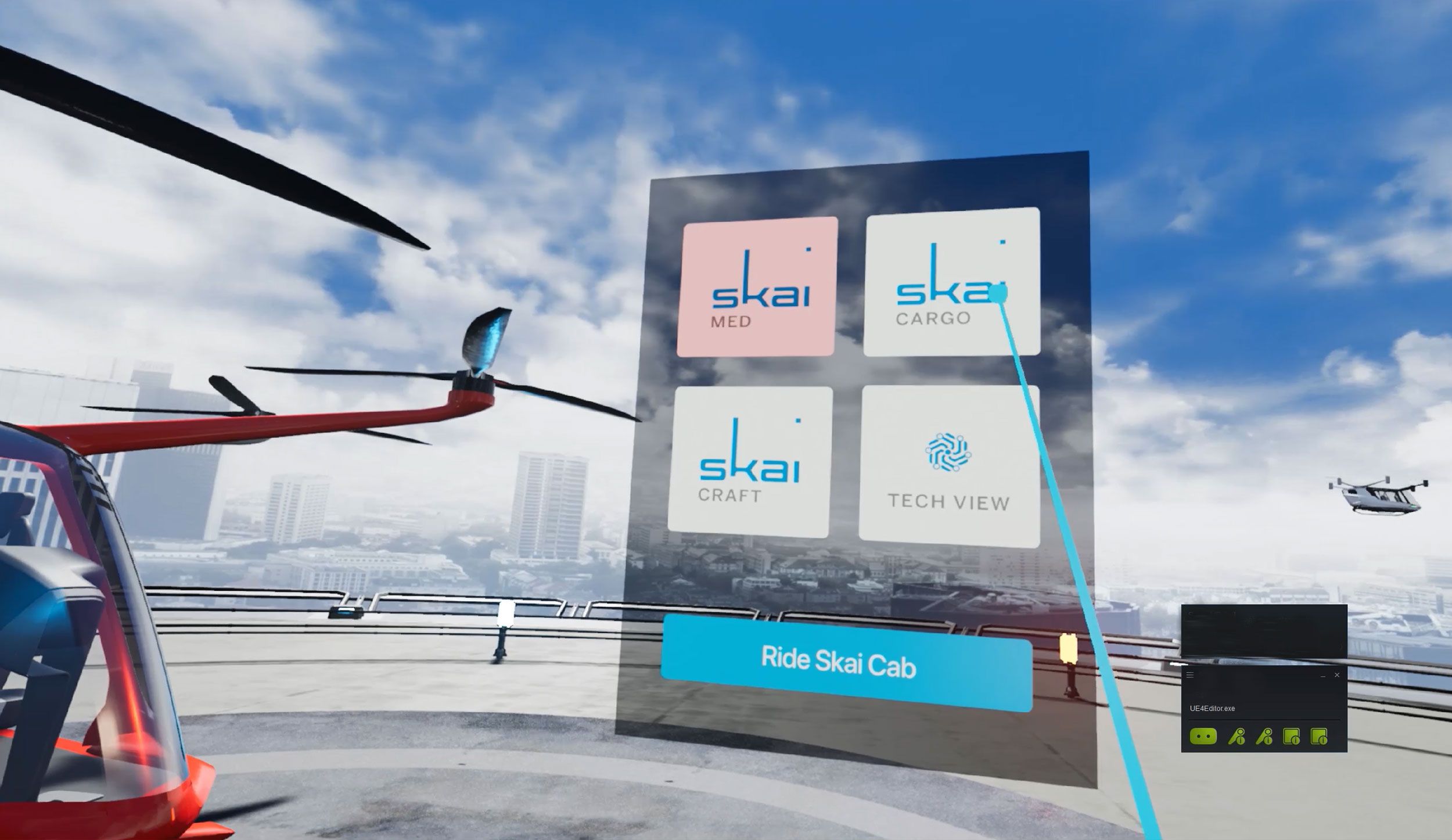 Screenshot of Skai VR design experience.