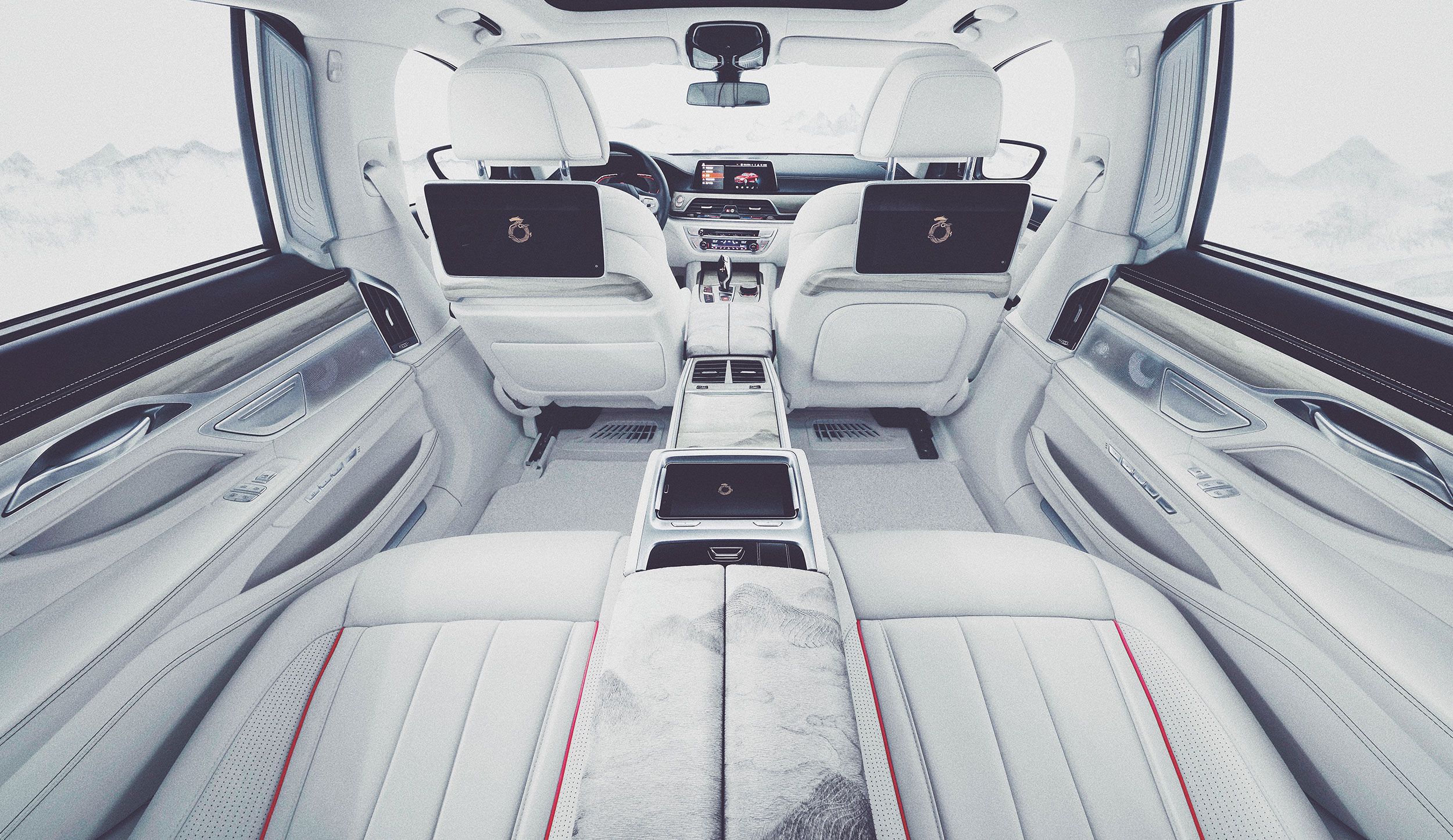 Interior view of the BMW 7 series China edition.