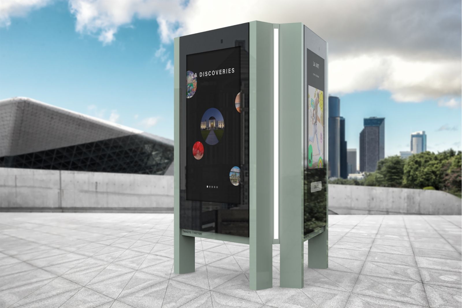 Rendering of the Urban Panel showing proposed interactive display.